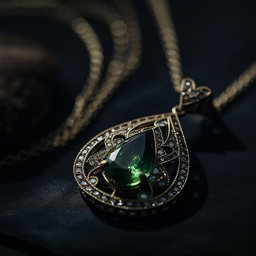 A collection of loose, sparkling diamonds and colorful gemstones on a black surface.